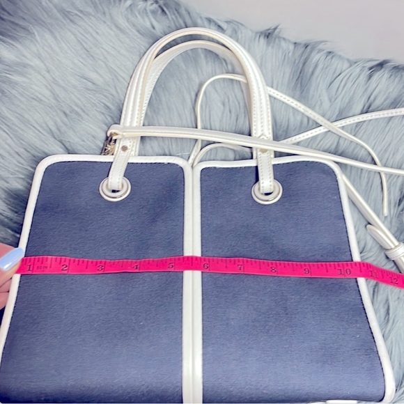 Kate Spade Sam Canvas Plunge Medium Satchel and additional wristlet. - Picture 3 of 3